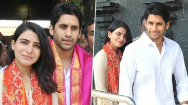 Naga Chaitnaya and Samantha Akkineni aka ChaySam Visit Tirupati Ahead the Release of Majili – See Pics