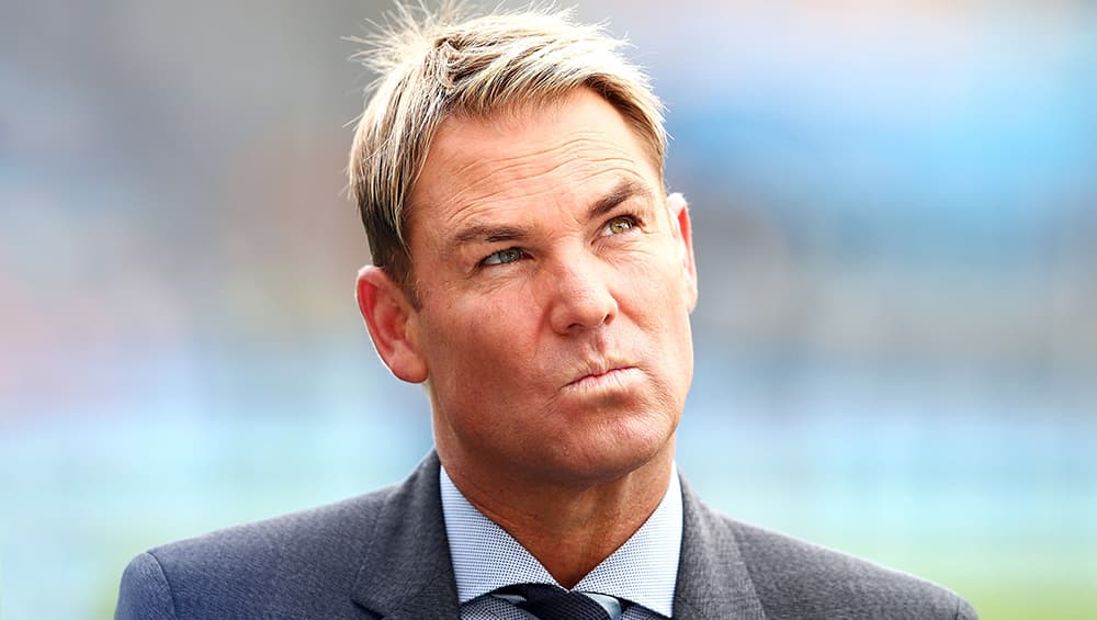 Ouch! Shane Warne displays some serious bruises, after rumours of