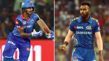 DC vs MI IPL 2019: Mumbai’s All-Rounder Hardik Pandya Greeted by Delhi Batsman Shikhar Dhawan With Gabbar Dance (Watch Video)