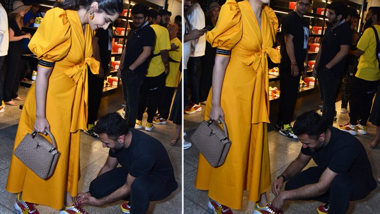 Anand Ahuja Ties Wife Sonam Kapoor’s Shoelace and Here Come Pregnancy Rumours – See Pics