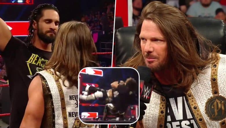 WWE Raw April 29, 2019 Results and Highlights: Seth Rollins and AJ Styles Brawl After Signing Contract for WWE Universal Championship Match at Money in the Bank PPV (Watch Video) WWE Raw April 29, 2019 Results and Highlights: Seth Rollins and AJ Styles Brawl After Signing Contract for WWE Universal Championship Match at Money in the Bank PPV (Watch Video)