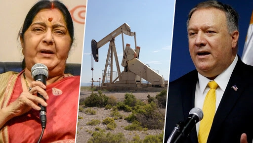 Image result for pics of pompeo and swaraj