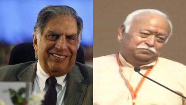 Ratan Tata Meets Mohan Bhagwat At RSS Headquarters in Nagpur