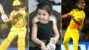 MS Dhoni's Daughter Ziva Plays With Imran Tahir and Dwayne Bravo Post KKR vs CSK IPL 2019 Match, Watch Video