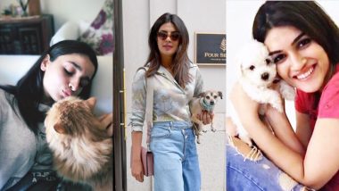 National Pet Day 2019: When Alia Bhatt, Priyanka Chopra, Kriti Sanon Posed with Their Animal Friends and Blessed Your Feed with Cuteness -  View Pics