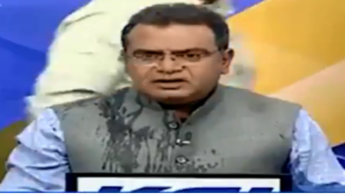Lok Sabha Elections 2019: Congress Spokesperson Throws Water at BJP Counterpart, News24 Anchor on Live TV After Being Called 'Traitor'; Watch Video