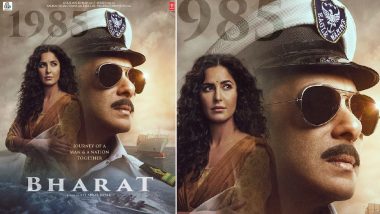 Bharat New Poster: Salman Khan Looks Dapper As Naval Officer and Katrina Kaif’s ’80s Look Is Winning Hearts – View Pic