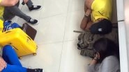 MS Dhoni, Sakshi Take Nap on Chennai Airport Floor Before Boarding Flight to Jaipur for RR vs CSK IPL 2019 Match