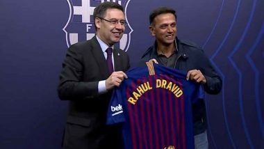 Rahul Dravid Mesmerized by Lionel Messi Magic at Camp Nou As Barcelona Defeat Atletico Madrid 2–0 in La Liga 2018–19, Watch Video