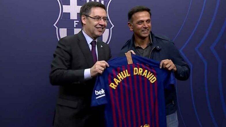 Rahul Dravid Mesmerized by Lionel Messi Magic at Camp Nou As Barcelona Defeat Atletico Madrid 2–0 in La Liga 2018–19, Watch Video Rahul Dravid Mesmerized by Lionel Messi Magic at Camp Nou As Barcelona Defeat Atletico Madrid 2–0 in La Liga 2018–19, Watch Video