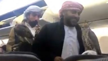 Viral Video of Men Boarding Dubai-Bound Flight With ‘Emotional Support Falcons’ Is Receiving Mixed Reactions Online!