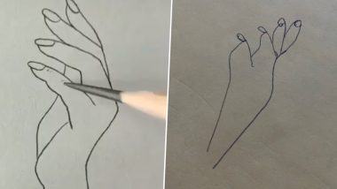 ‘Simple’ Sketch of Woman’s Hand Goes Viral and Twitterati Are Having a Tough Time Attempting to Draw It (Watch Video)