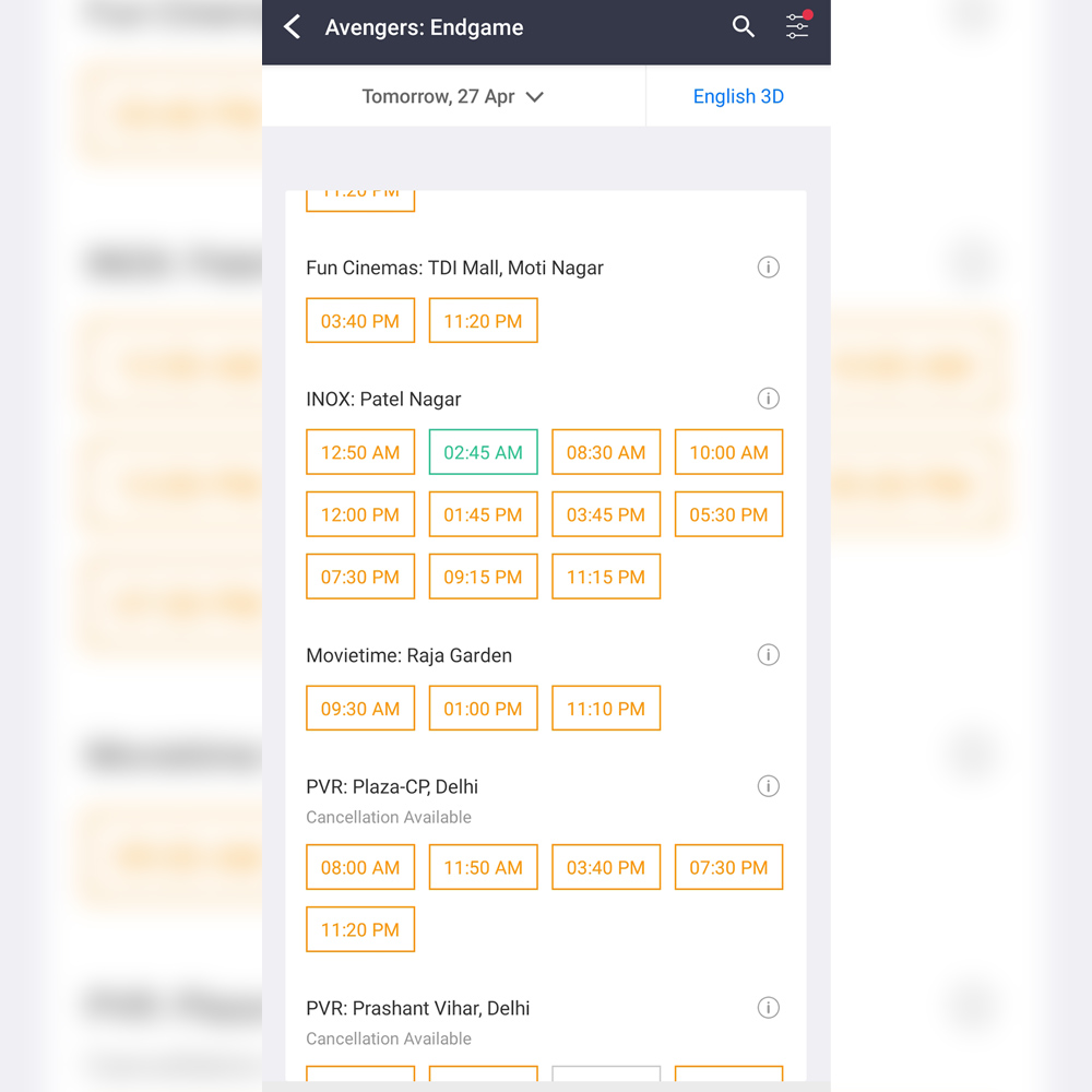 Avengers: Endgame Ticket Booking 24x7 in Mumbai and Delhi 