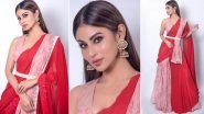 Mouni Roy Looks Resplendent in Red Saree and Fans Can&rsquo;t Stop Gushing Over Her Stunning Look - View Pics