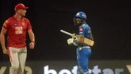 Watch Hardik Pandya vs Hardus Viljoen in a Different Battle Mid-Pitch During MI vs KXIP IPL 2019 Match