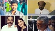 Tamil Stars Rajinikanth, Thala Ajith, Vijay, Kamal Haasan Cast Votes in Chennai in Second Phase of Lok Sabha Elections 2019 (See Pics)