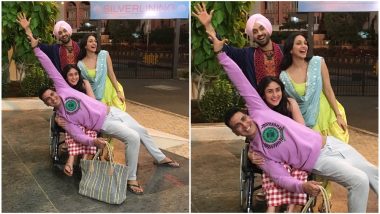 Diljit Dosanjh Shares a Happy Picture with Akshay Kumar and Kiara Advani from the Sets of Good News But Why is Kareena Kapoor Khan on a Wheelchair?