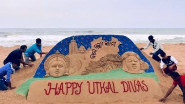 Utkal Diwas 2019: Sudarsan Pattnaik Wishes Odisha Day With a Sand Art representing the State's Culture