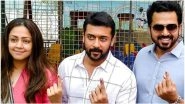 Lok Sabha Elections 2019: Tollywood Stars Suriya, Jyothika, Karthi Cast Their Votes! See Pics