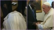 Pope Francis Kneels Down & Kisses Feet of South Sudan Leaders Urging Them to Keep the Peace (Watch Video)