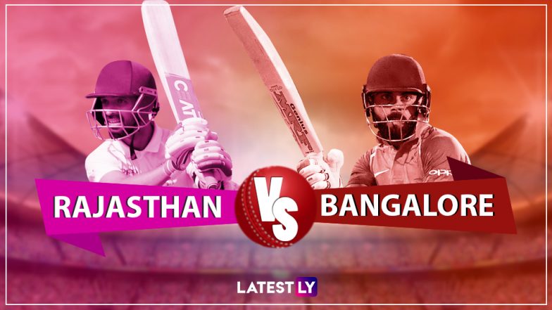 RR 164/3 in 19.5 Overs|RCB 158/4 in 20 Overs| RR vs RCB, Live Cricket Score of IPL 2019 Match: Rajasthan Royals Register Seven Wicket Victory Against Royal Challengers Bangalore