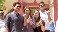 Lok Sabha Elections 2019: Sachin Tendulkar Casts Vote With His Family, Appeals Citizens to Vote (Watch Video)
