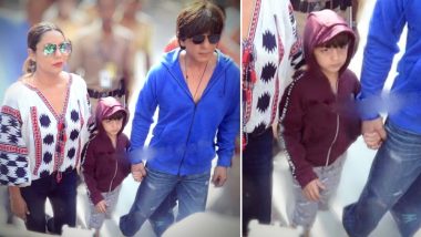 Lok Sabha Elections 2019: Shah Rukh Khan Teaches AbRam The Difference Between 'Boating' and 'Voting!' (View Cute Pic)