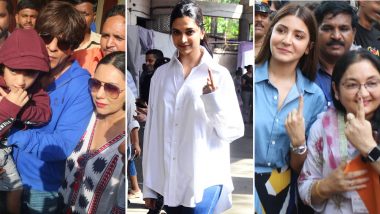 Lok Sabha Elections 2019: Shah Rukh Khan, Deepika Padukone, Anushka Sharma Happily Exercise Their Right To Vote! (See Pics and Video)