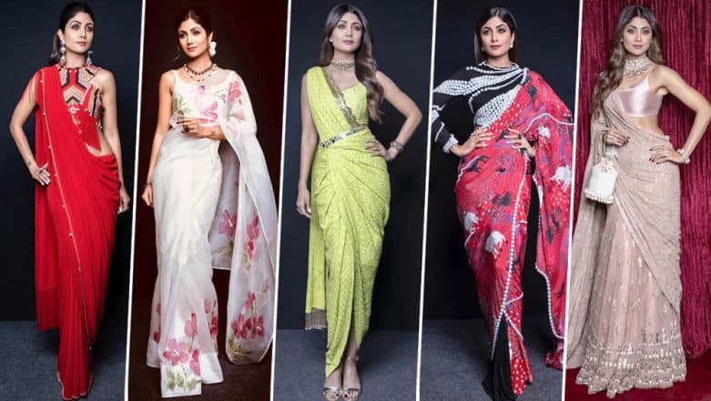 Shilpa Shetty Kundra’s Saree Collection Is Treat to Sore Eyes; 10 Times the Diva Gave Us Major Desi Fashion Inspirations Shilpa Shetty Kundra’s Saree Collection Is Treat to Sore Eyes; 10 Times the Diva Gave Us Major Desi Fashion Inspirations