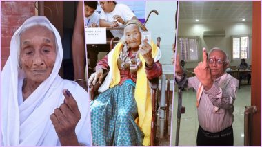 107-Year-Old Sumitra Rai Votes in Sikkim; See Pics of Senior Citizen Voters From Phase 1 of Polling for Lok Sabha Elections 2019