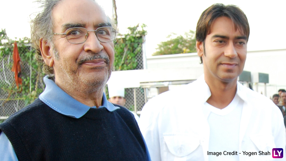 Ajay Devgn and his father Veeru Devgan. (Photo Credis: 