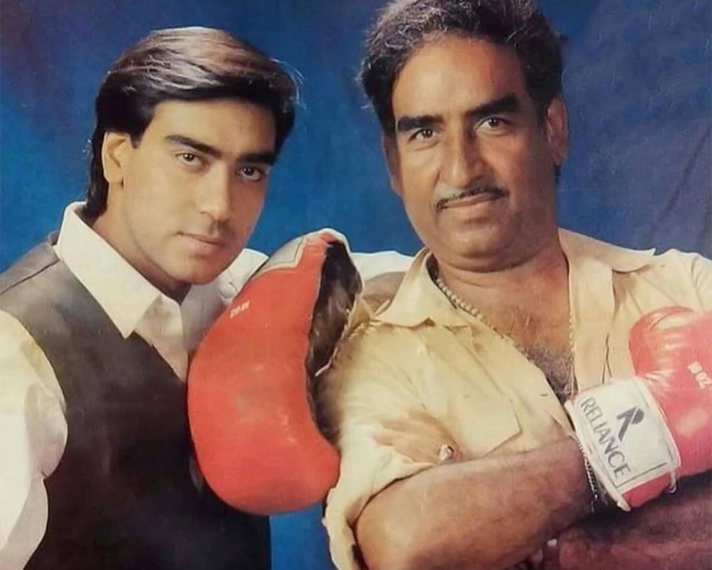 Ajay Devgn and his father Veeru Devgan