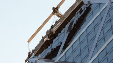 Window Cleaners Rescued from Swinging Lift atop Oklahoma High-rise Building