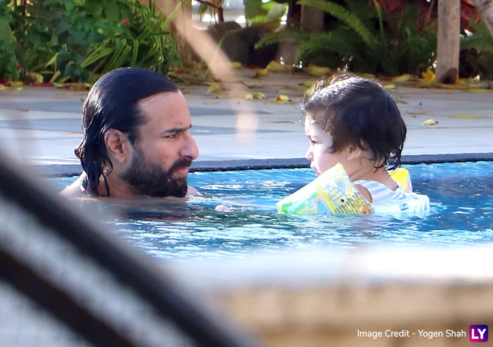 Taimur Ali Khan Is Splashing Water All Over the Summer Heat With Saif ...