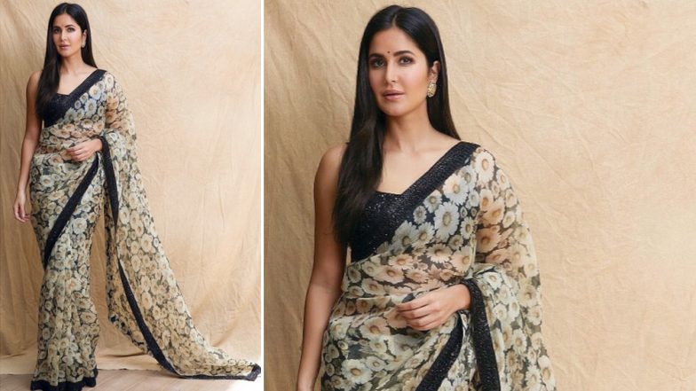Bharat: Katrina Kaif Steps out Wearing a Sabyasachi Mukherjee Saree and All We Can Say is 'Mashallah' - View Pics