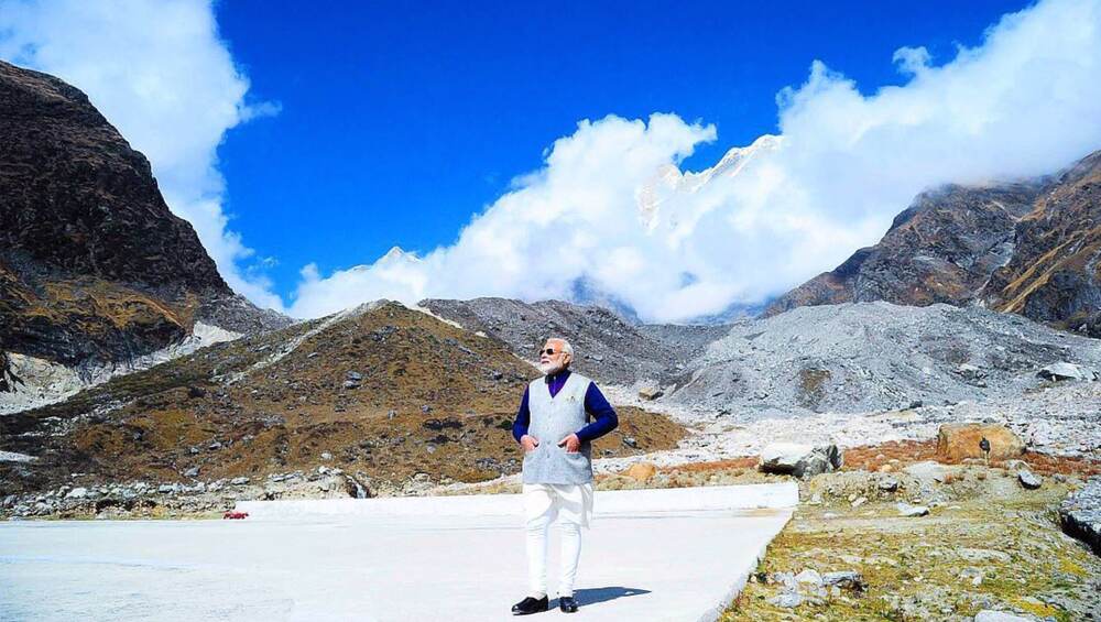 Narendra Modi's Kedarnath visit from 2017. Narendra Modi's Kedarnath visit from 2017.