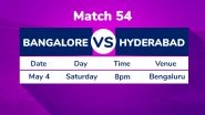 RCB vs SRH, IPL 2019 Match 54 Preview: Sunrisers Hyderabad Eye Play-Off Berth Against Royal Challengers Bangalore