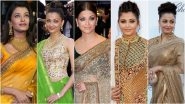 Ahead of Aishwarya Rai Bachchan&rsquo;s Cannes 2019 Appearances, All the Times She Rocked Sarees at the Cannes Film Festival