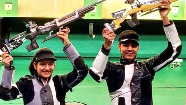 Anjum Moudgil-Divyansh Panwar Win Gold Medal at ISSF World Cup 2019; Apurvi Chandela-Deepak Kumar Settle For Silver in 10m Air Rifle Mixed Team Event