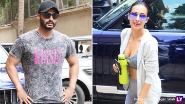 Malaika Arora Looks Super Hot in a Grey Gym Wear as She Unintentionally Twins With Arjun Kapoor! (View Pics and Video)