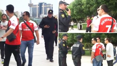 Ahead of UEFA Europa League 2019 Final, Two Arsenal Fans Wearing Henrikh Mkhitaryan's Shirt Stopped By Baku Police (Watch Video)
