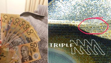 Australia's New $50 Note Has a Spelling Mistake! 'Responsibility' Spelt Wrong on 46 Million Currency Notes