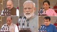 Narendra Modi Cabinet 2.0: Full List of New Ministers Who Took Oath Along With Prime Minister; Portfolios to be Finalised Soon