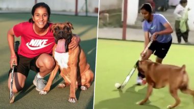 Video of Cricketer Jemimah Rodrigues Playing Hockey With Her Dog Theo Is Adorably Cute