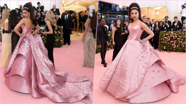 ‘CAMPBARBIE’ Deepika Padukone Shines at Met Gala 2019 Red Carpet in Custom Zac Posen Metallic Pink Lurex Jacquard Gown (View Pics)