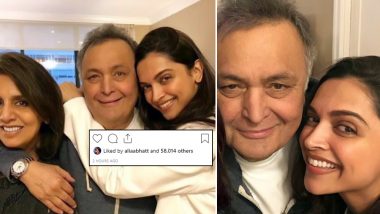 Deepika Padukone Bonds With Rishi Kapoor and Neetu Kapoor, Alia Bhatt is All Hearts For It! (View Pics)