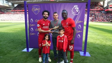 English Premier League Golden Boot Goes to Mo Salah, Sadio Mane and Pierre-Emerick Aubameyang! See Pics of Winners of This First Three-Way Tie Since 1998!