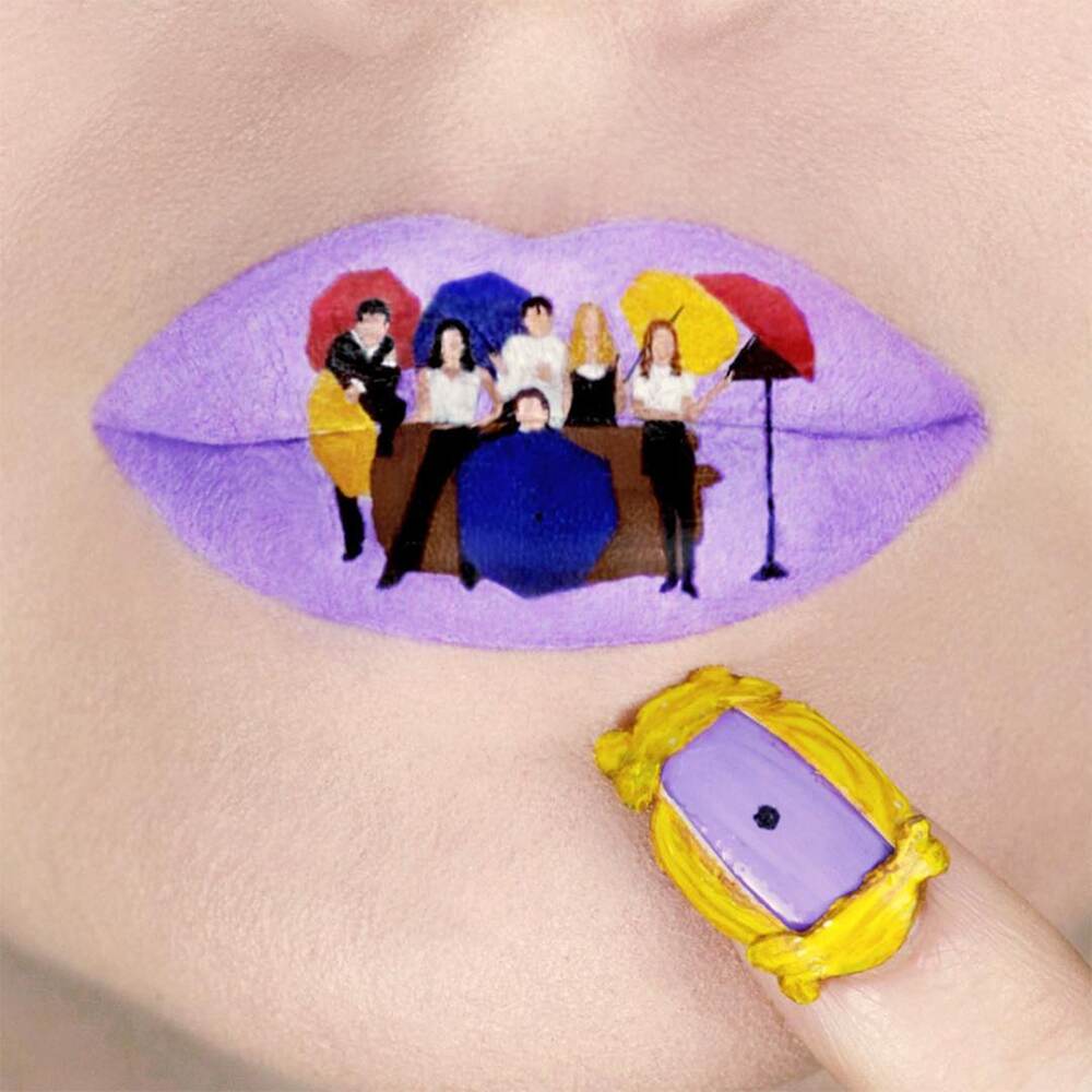Iconic pose of FRIENDS made using makeup. Iconic pose of FRIENDS made using makeup.