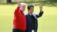 Donald Trump, Japan PM Shinzo Abe Have First Informal Chat Over Golf, Golfer Isao Aoki Also Joins; See Pics