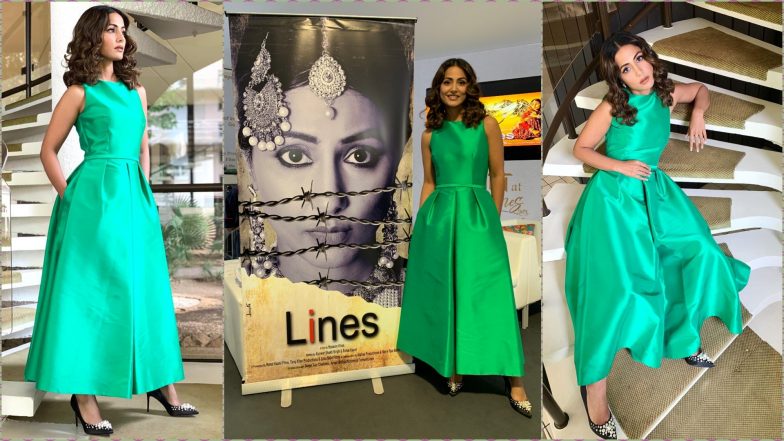 Hina Khan Dons a Stunning Rami Al Ali Midi Dress to Launch Her Film Lines’ Poster at Cannes 2019 (View Pics)